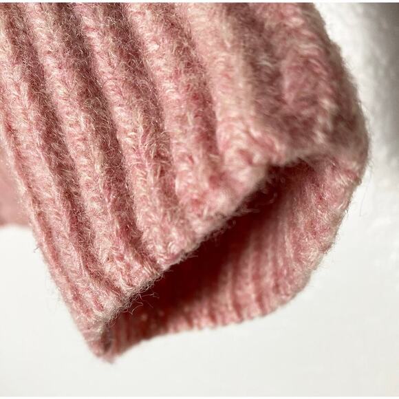 A.P.C. Women's Button Front Heavy Knit Cardigan Sweater Pockets Dusty Pink NWOT - Picture 4 of 8